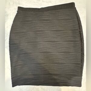 New Directions Black Textured Mini Skirt